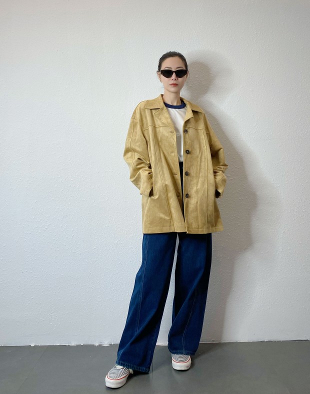 Carmel Suede Touch Safari Jacket #241225